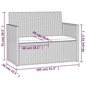 4 részes szürke polyrattan kültéri ülőgarnitúra párnákkal