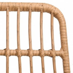 2 db polietilén rattan kerti szék 48 x 62 x 84 cm