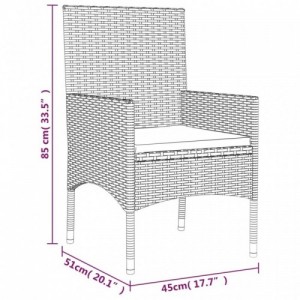 4 részes szürke polyrattan kerti ülőgarnitúra párnákkal