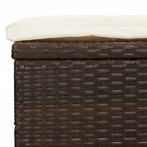 Barna polyrattan napágy kerek tetővel 211 x 57 x 140 cm