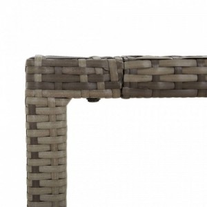 Szürke polyrattan falapos kerti asztal 190 x 90 x 75 cm