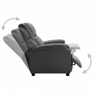 Antracitszürke műbőr dönthető fotel