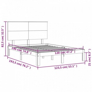 Fehér tömör fa ágykeret fejtámlával Small Double