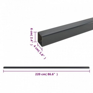 30 db szürke acél kerti kerítéspózna 220 cm