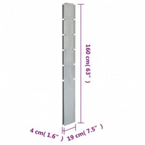 30 db ezüstszínű horganyzott acél kerti kerítéspózna 160 cm