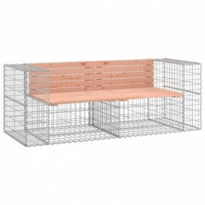 Tömör duglászfenyő gabion kerti pad 184x71x65,5 cm