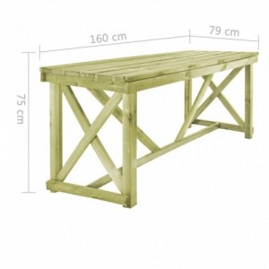 Fa kerti asztal 160 x 79 x 75 cm