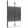 Fekete ESG zuhanykabin összecsukható ajtóval 80 x 140 cm