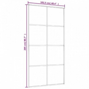 Fehér ESG üveg és alumínium tolóajtó 102,5x205 cm