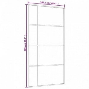 Fehér matt ESG üveg és alumínium tolóajtó 102,5x205 cm