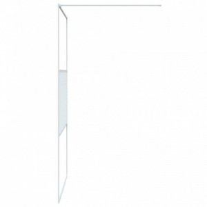 Fehér átlátszó ESG üveg zuhanyfal 115 x 195 cm