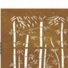 Bambuszmintás corten acél kerti kapu 85 x 100 cm