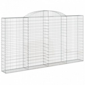 Íves horganyzott vas gabion kosár 300 x 30 x 160|180 cm