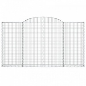 Íves horganyzott vas gabion kosár 300 x 30 x 160|180 cm