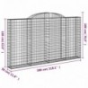 Íves horganyzott vas gabion kosár 300 x 30 x 160|180 cm