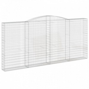 Íves horganyzott vas gabion kosár 400x30x180|200 cm