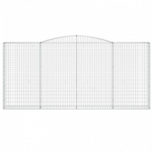 Íves horganyzott vas gabion kosár 400x30x180|200 cm