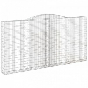 Íves horganyzott vas gabion kosár 400x30x200|220 cm