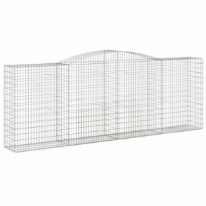 Íves horganyzott vas gabion kosár 400x50x140|160 cm