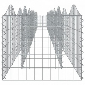 Íves horganyzott vas gabion magaságyás 800x50x50 cm