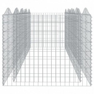 Íves horganyzott vas gabion magaságyás 400 x 100 x 100 cm