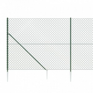 Zöld drótkerítés cövekekkel 0,8 x 25 m
