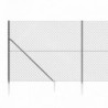 Antracitszürke drótkerítés cövekekkel 1,4 x 25 m