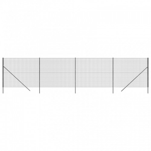 Antracitszürke horganyzott acél dróthálós kerítés 2x10 m