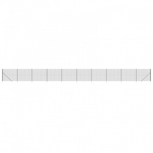 Antracitszürke dróthálós kerítés cövekekkel 1,6x25 m