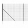 Antracitszürke dróthálós kerítés cövekekkel 1,8x25 m