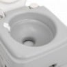 Szürke és fehér HDPE hordozható kemping WC 20+10 L