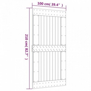 NARVIK tömör fenyőfa ajtó 100 x 210 cm