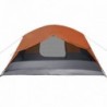 6 személyes szürke-narancssárga vízálló előrészes családi sátor