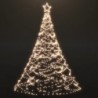 Meleg fehér 1400 LED-es karácsonyfa fémoszloppal 5 m