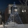 Hideg fehér 1400 LED-es karácsonyfa fémoszloppal 5 m