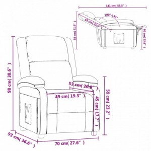 Barna műbőr dönthető fotel