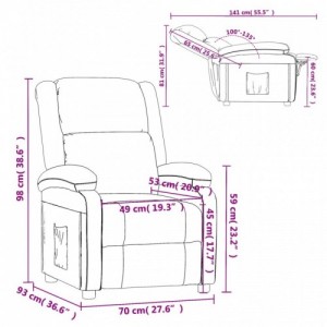 Kávészínű műbőr dönthető fotel
