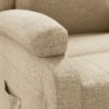 Krémszínű szövet dönthető fotel