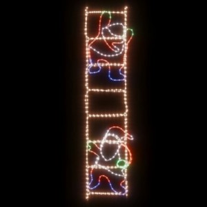 Összecsukható Mikulás a létrán figura 552 LED-del 50 x 200 cm