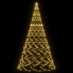 Karácsonyfa zászlórúdon 3000 meleg fehér LED-del 800 cm