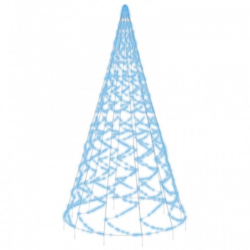 Karácsonyfa zászlórúdon 3000 kék LED-del 800 cm