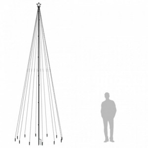 Karácsonyfa cövekkel 732 színes LED-del 500 cm