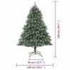 PVC műkarácsonyfa állvánnyal 210 cm