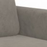 Kétszemélyes világosszürke bársony kanapé 120 cm