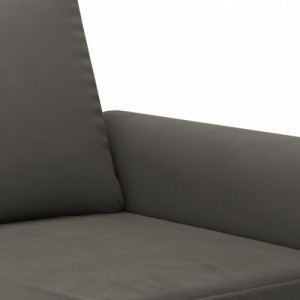 Kétszemélyes sötétszürke bársony kanapé 120 cm
