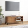 Barna tömör újrahasznosított fenyőfa TV-szekrény 90x30x40 cm