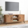 Barna tömör újrahasznosított fenyőfa TV-szekrény 110x35x48 cm