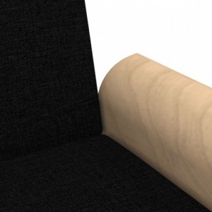 Fekete szövet kanapéágy karfákkal