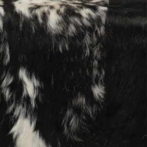 Fekete és fehér valódi kecskebőr pad 110 x 30 x 45 cm