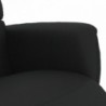 Fekete műbőr dönthető fotel lábtartóval